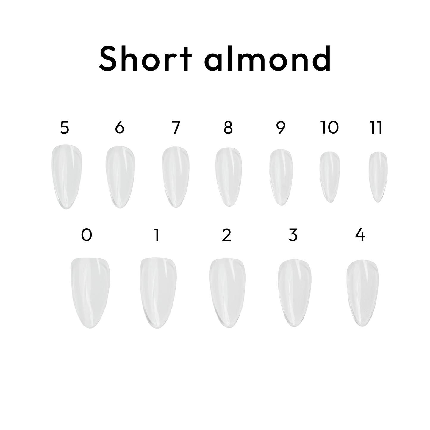 Almond Short - BL Nails Gel Tips