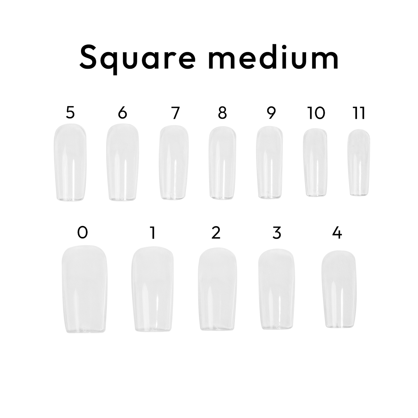 Square Medium Tips - BL Nails Gel Tips