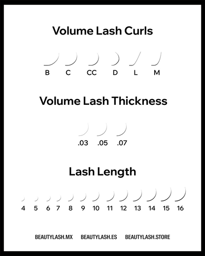Brown Volume Lashes Mixed